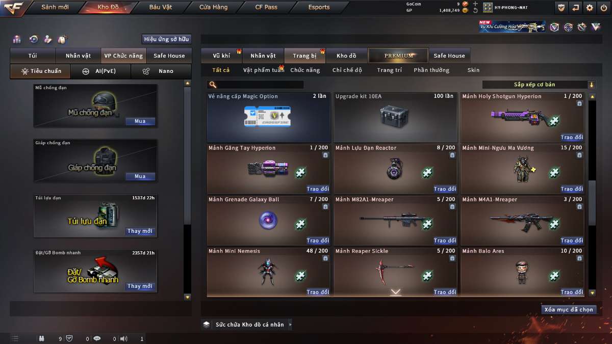 shop acc cf uy tin gia re